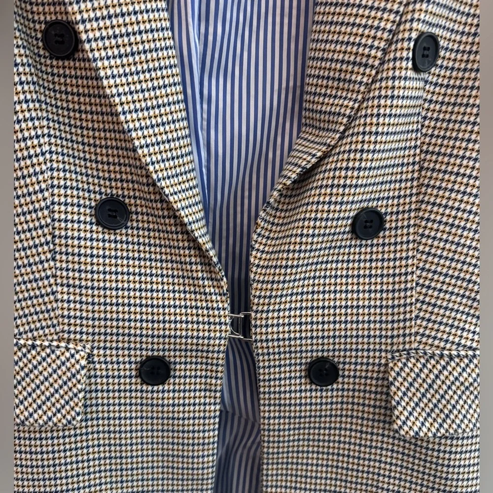 1. STATE • REVOLVE Houndstooth Double Breasted Blazer Size 6 - Picture 5 of 10